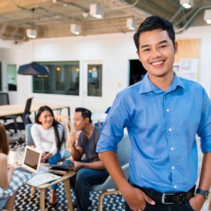 young adult male in an office-ecms